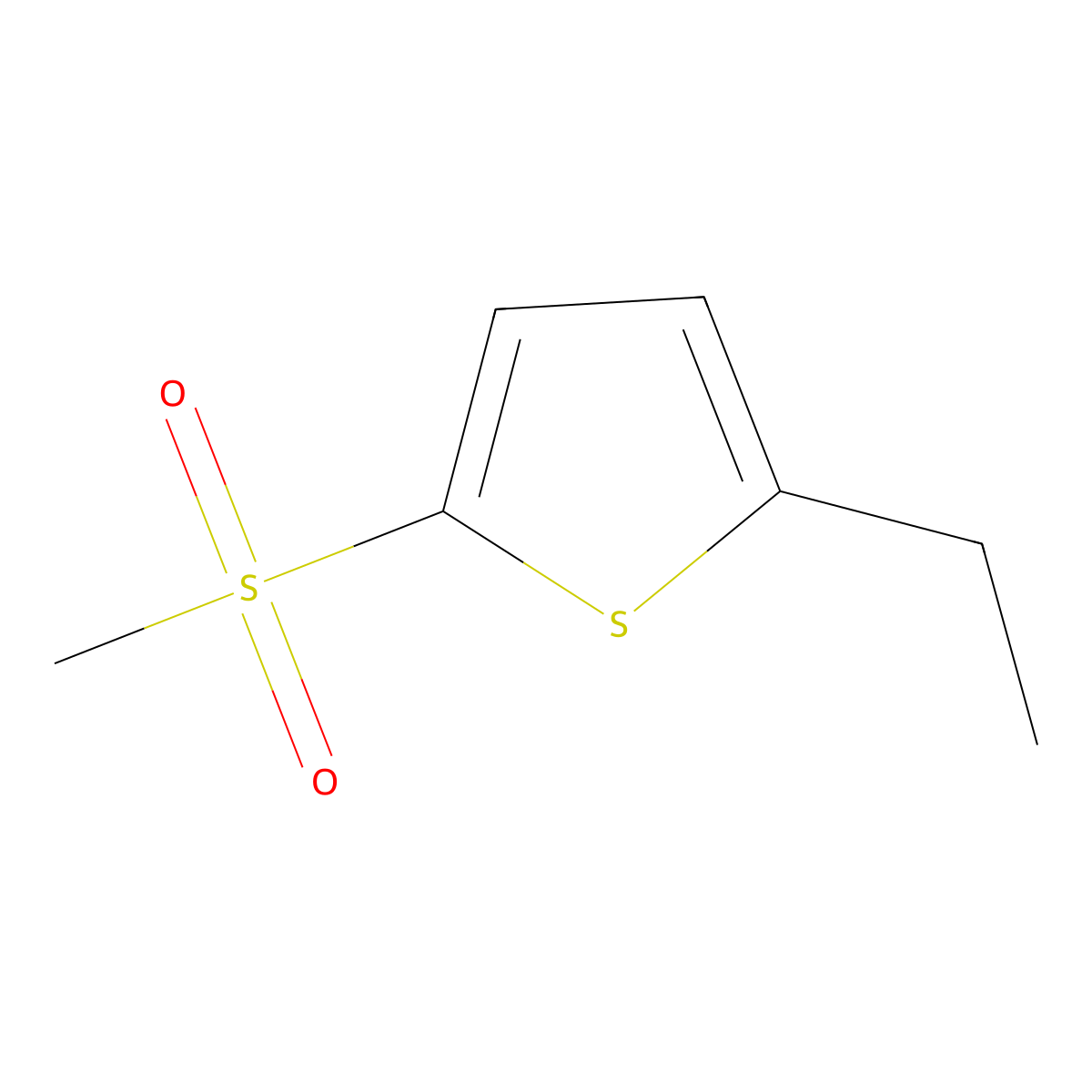 2-Ethyl-5-(methylsulfonyl)thiophene molecular structure, CAS 2918891-41-3