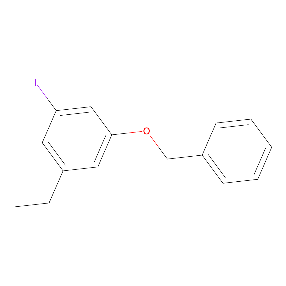 1-(Benzyloxy)-3-ethyl-5-iodobenzene molecular structure, CAS 2918892-09-6