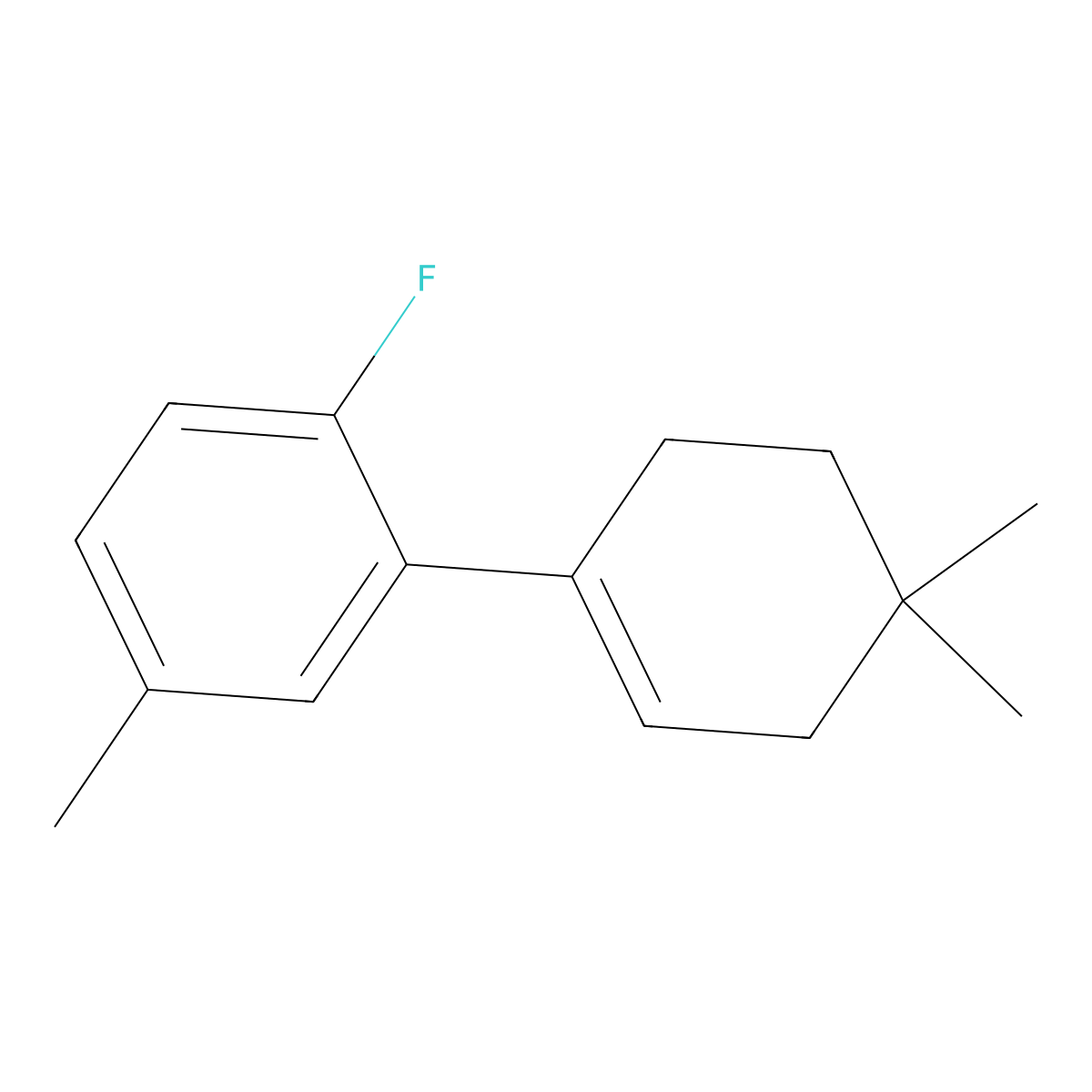 2'-Fluoro-4,4,5'-trimethyl-2,3,4,5-tetrahydro-1,1'-biphenyl molecular structure, CAS 2918892-45-0