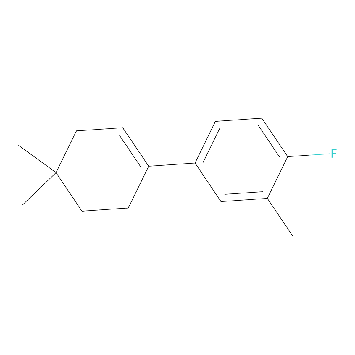 4'-Fluoro-3',4,4-trimethyl-2,3,4,5-tetrahydro-1,1'-biphenyl molecular structure, CAS 2918892-60-9
