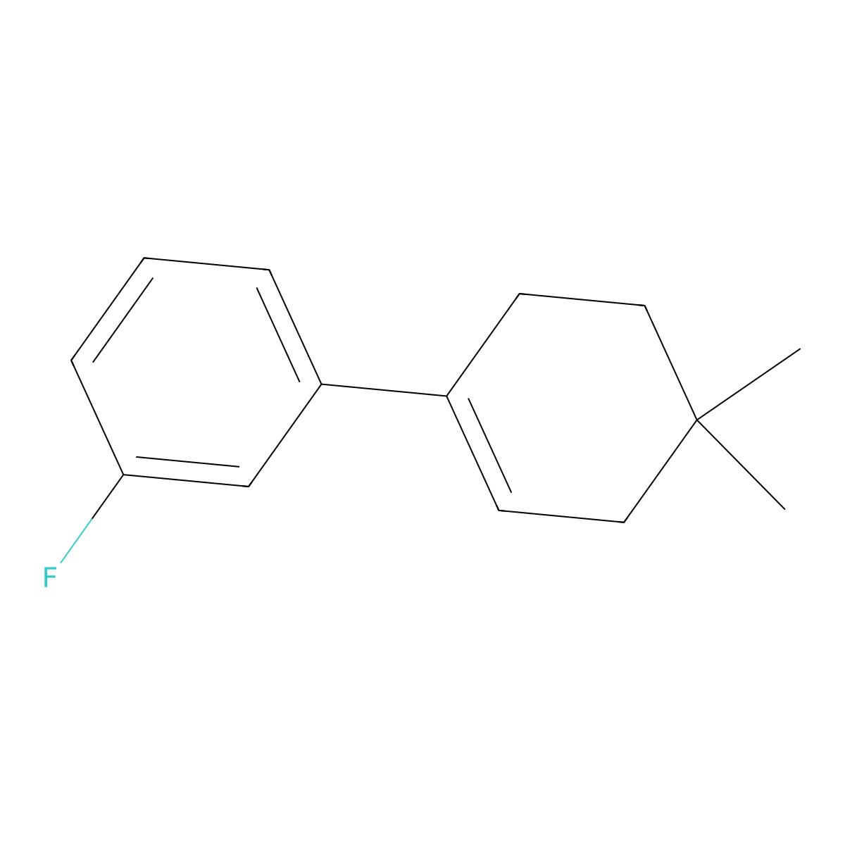 3'-Fluoro-4,4-dimethyl-2,3,4,5-tetrahydro-1,1'-biphenyl molecular structure, CAS 2918892-66-5