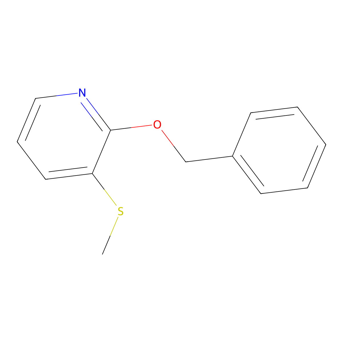 2-(Benzyloxy)-3-(methylthio)pyridine molecular structure, CAS 2918892-80-3
