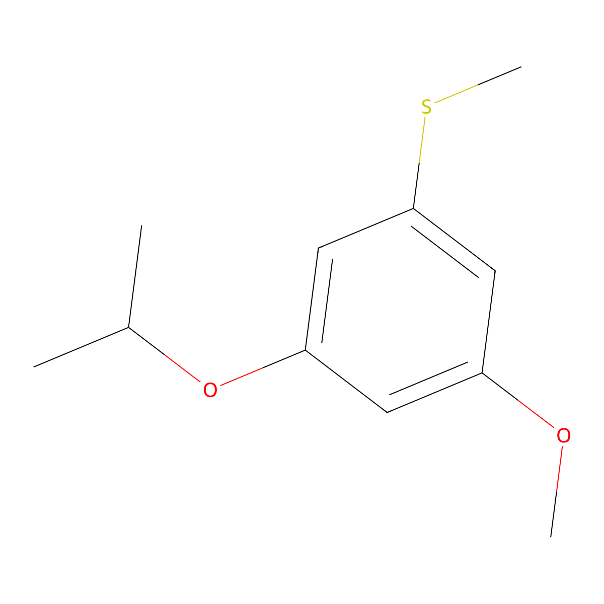 (3-Isopropoxy-5-methoxyphenyl)(methyl)sulfane molecular structure, CAS 2918893-45-3