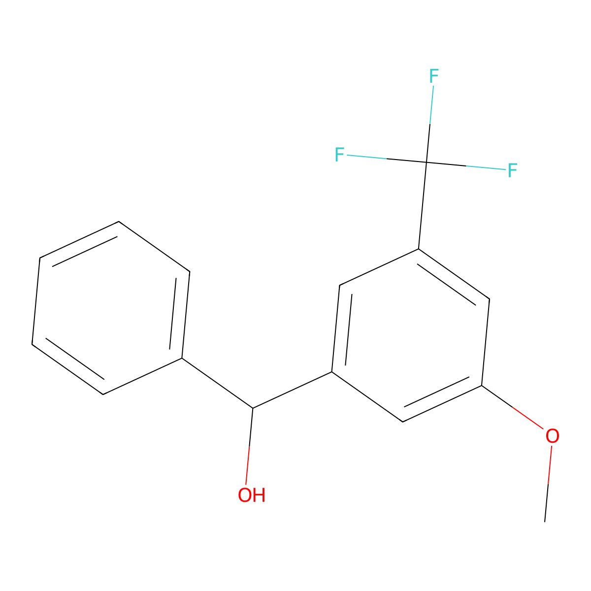(3-Methoxy-5-(trifluoromethyl)phenyl)(phenyl)methanol molecular structure, CAS 2918893-49-7
