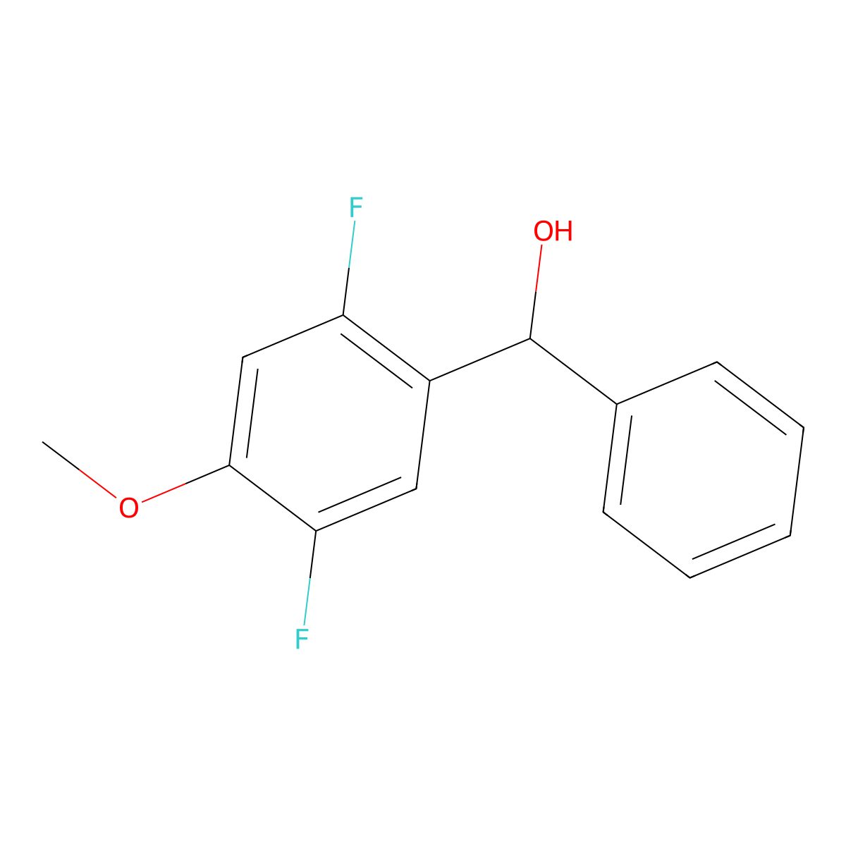 (2,5-Difluoro-4-methoxyphenyl)(phenyl)methanol molecular structure, CAS 2918893-55-5