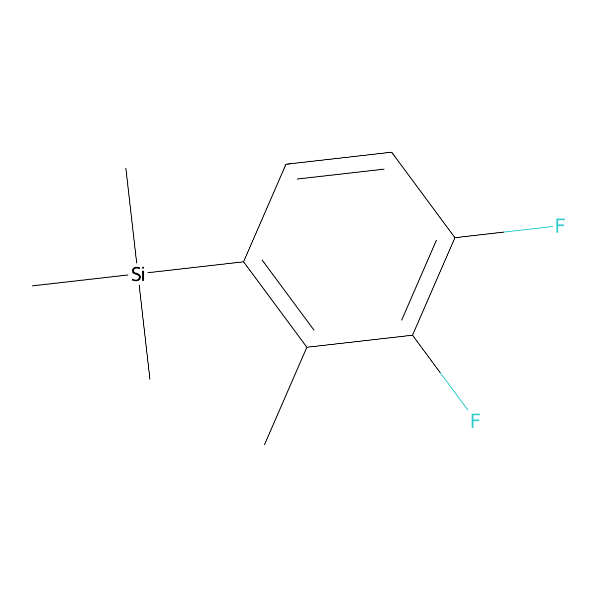 (3,4-Difluoro-2-methylphenyl)trimethylsilane molecular structure, CAS 2918893-56-6