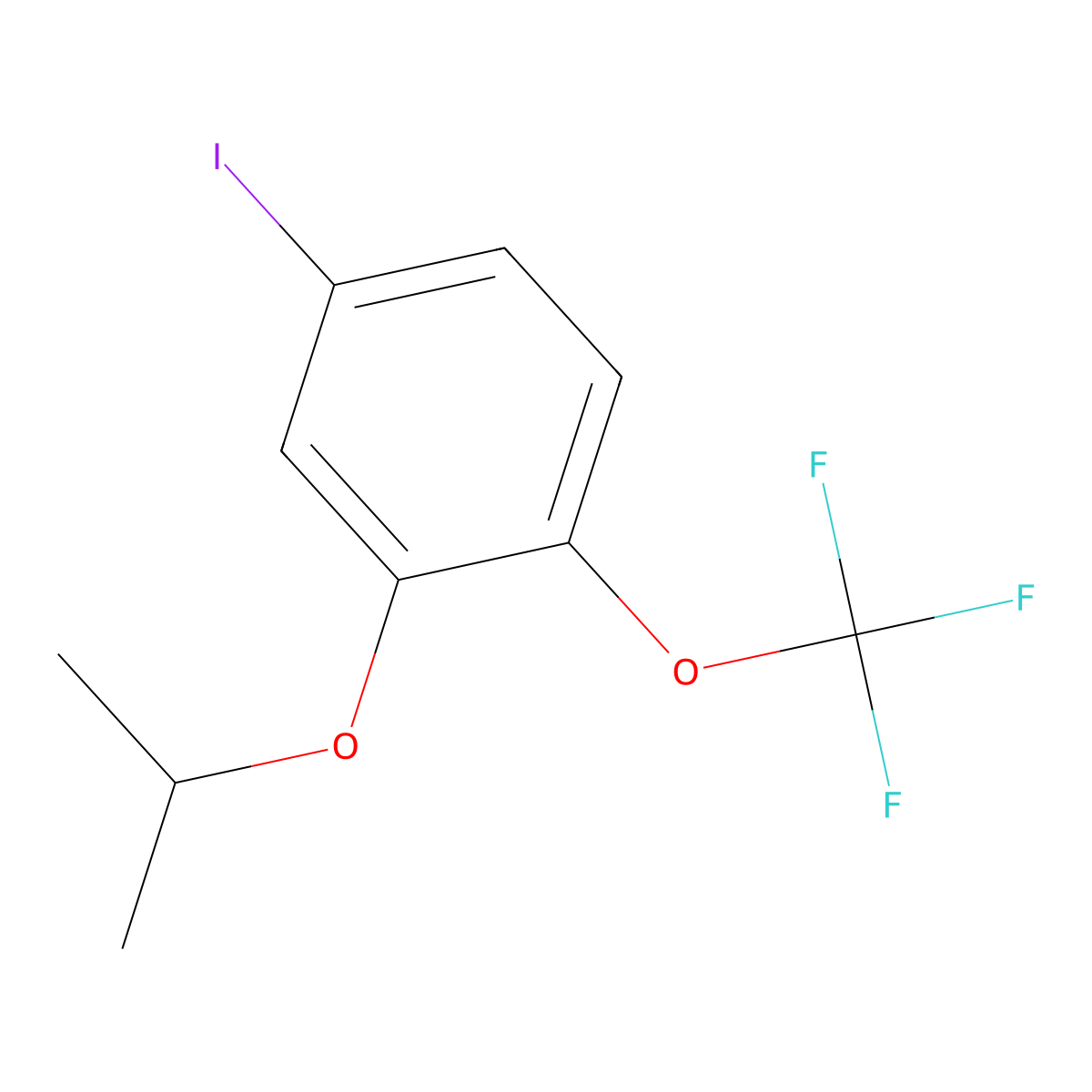 4-Iodo-2-isopropoxy-1-(trifluoromethoxy)benzene molecular structure, CAS 2918893-72-6