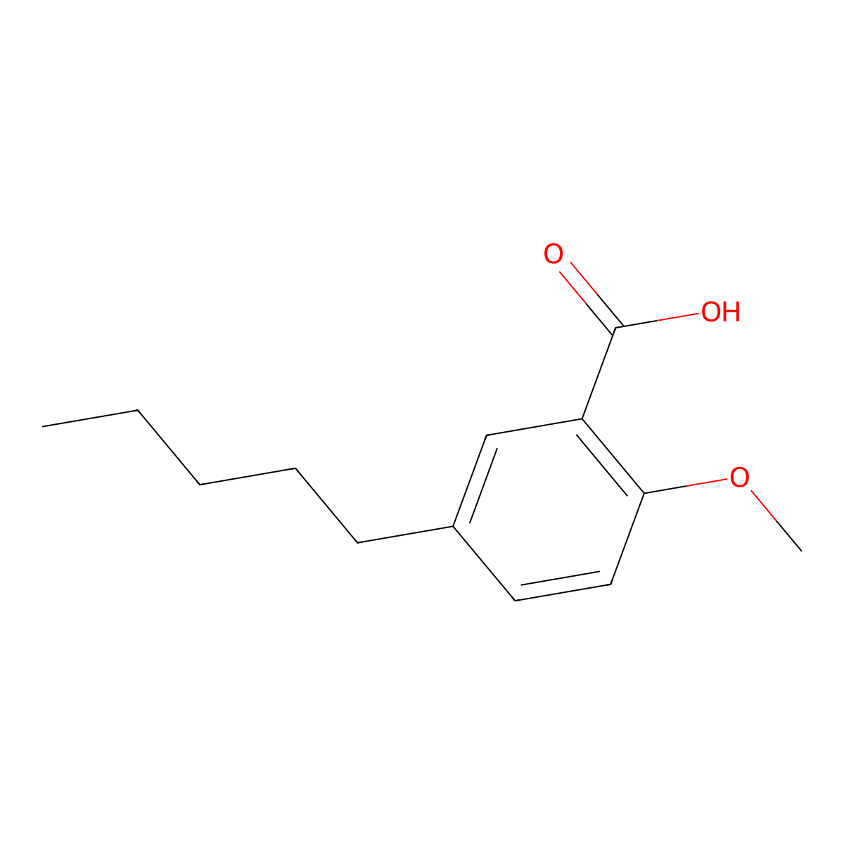 2-Methoxy-5-pentylbenzoic acid molecular structure, CAS 2918893-73-7