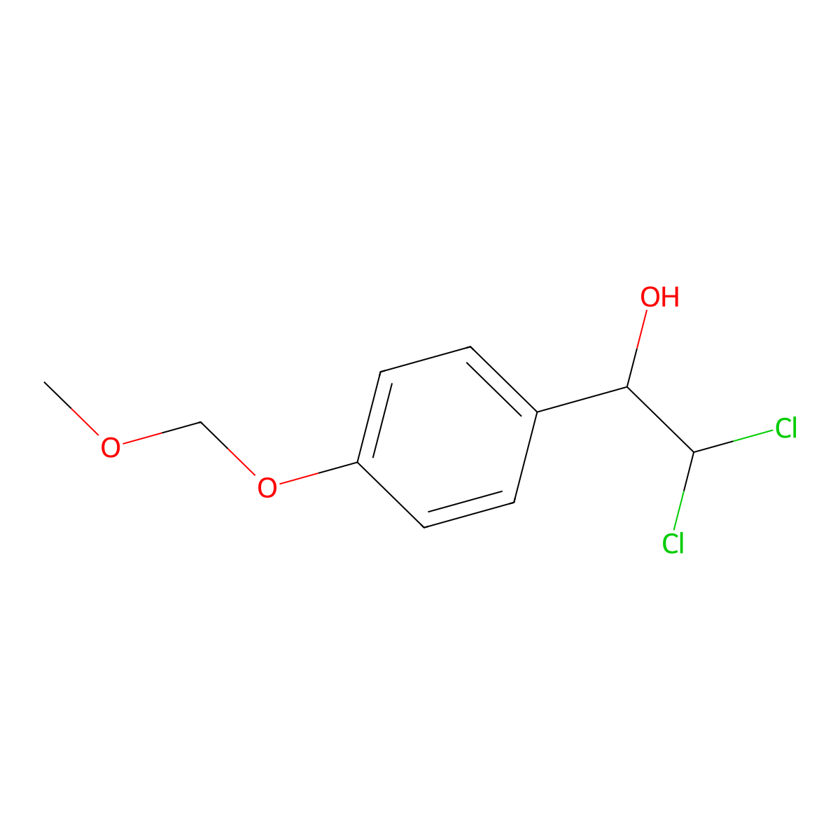 2,2-Dichloro-1-(4-(methoxymethoxy)phenyl)ethanol molecular structure, CAS 2918894-77-4