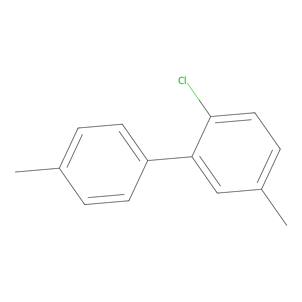 2-Chloro-4',5-dimethyl-1,1'-biphenyl molecular structure, CAS 2918894-80-9