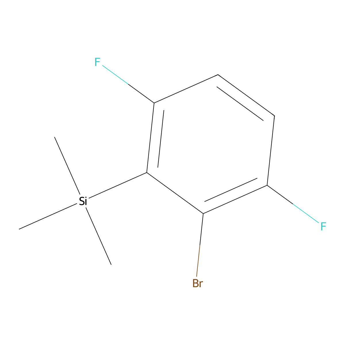(2-Bromo-3,6-difluorophenyl)trimethylsilane molecular structure, CAS 2918894-84-3