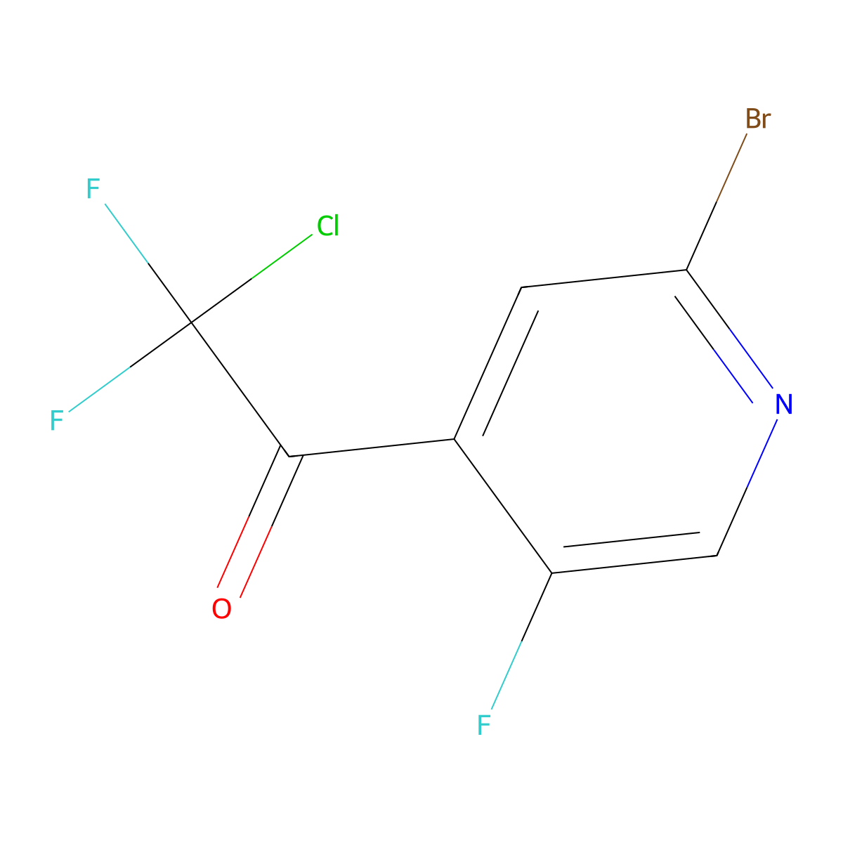 1-(2-Bromo-5-fluoropyridin-4-yl)-2-chloro-2,2-difluoroethanone molecular structure, CAS 2918895-32-4