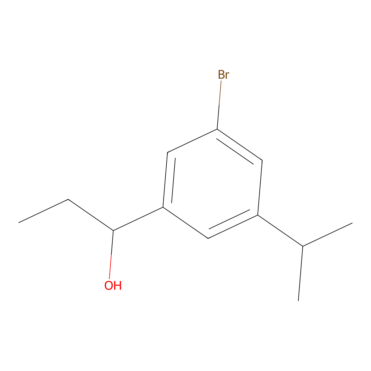 1-(3-Bromo-5-isopropylphenyl)propan-1-ol molecular structure, CAS 2918895-35-7