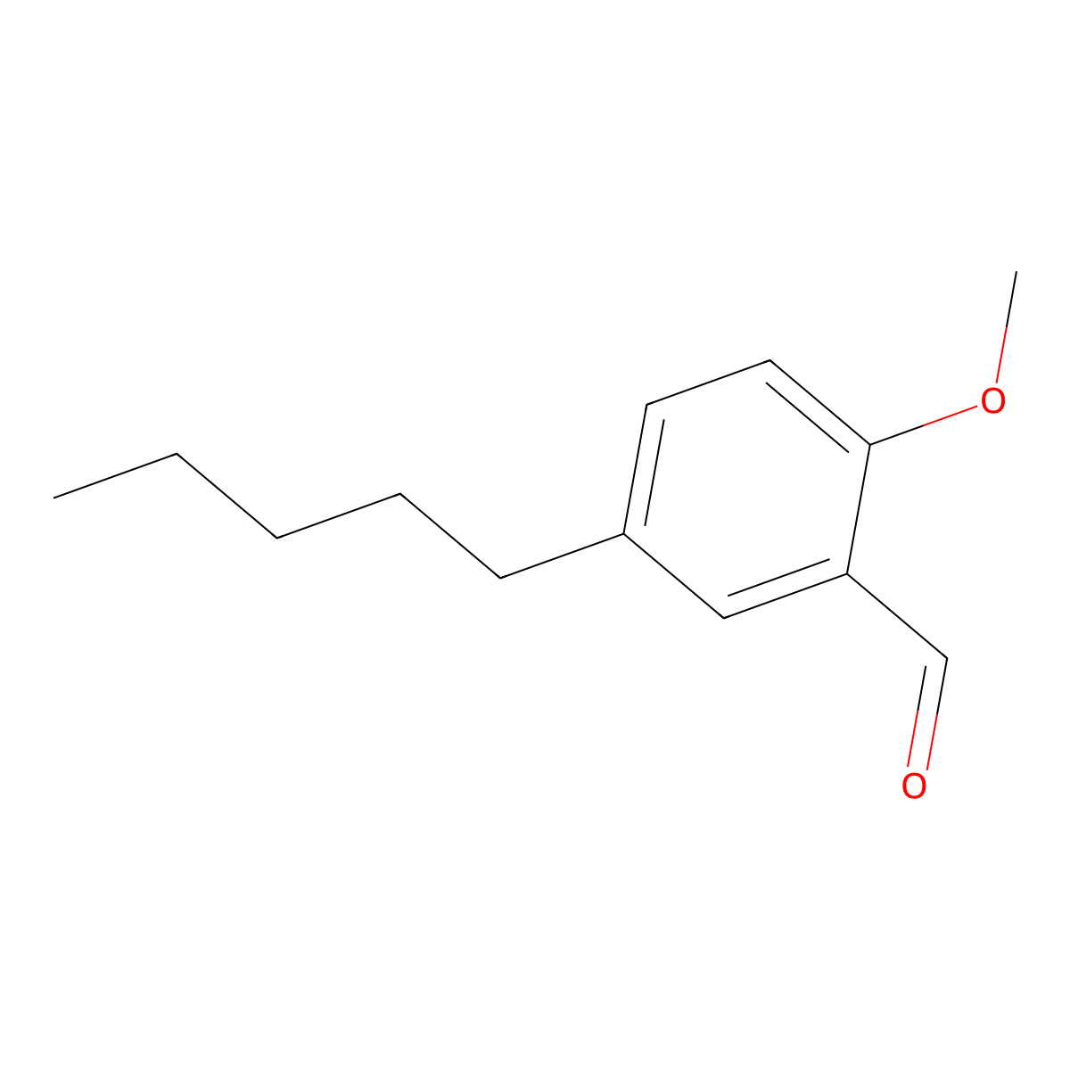 2-Methoxy-5-pentylbenzaldehyde molecular structure, CAS 2918895-75-5
