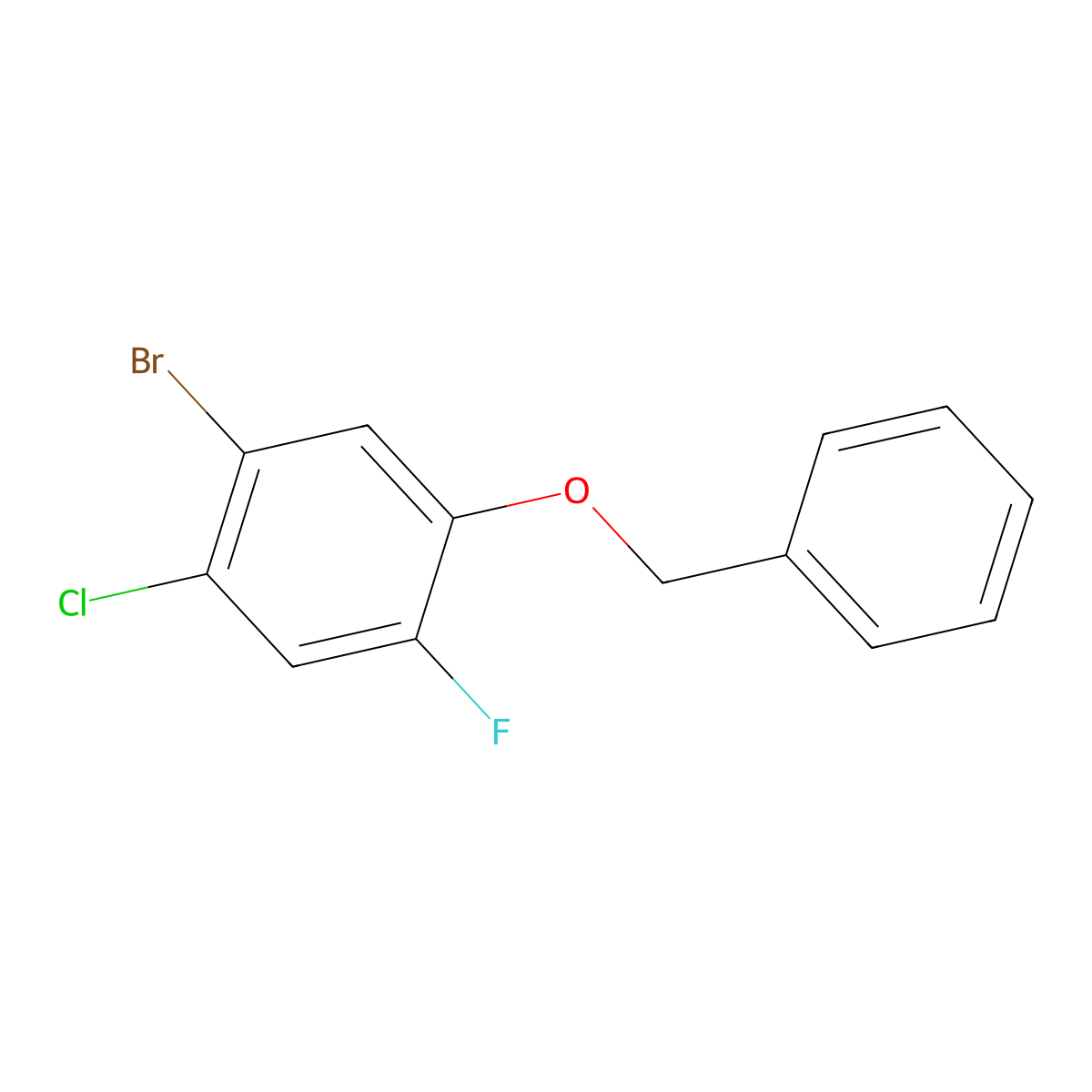 1-(BenZyloxy)-5-bromo-4-chloro-2-fluorobenZene molecular structure, CAS 2918895-96-0