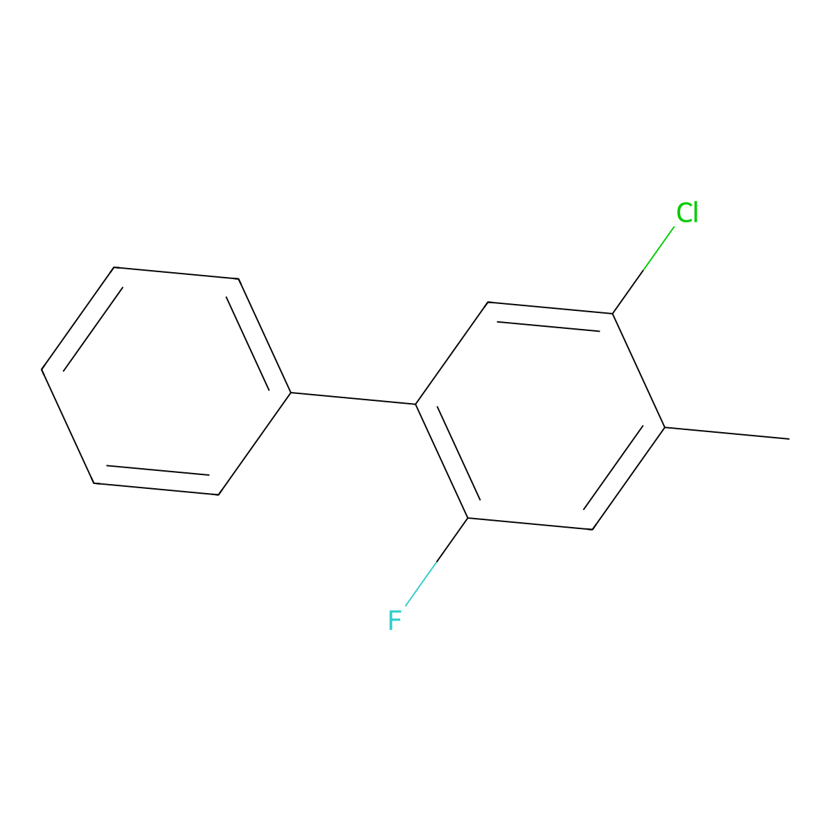 5-Chloro-2-fluoro-4-methyl-1,1'-biphenyl molecular structure, CAS 2918896-26-9