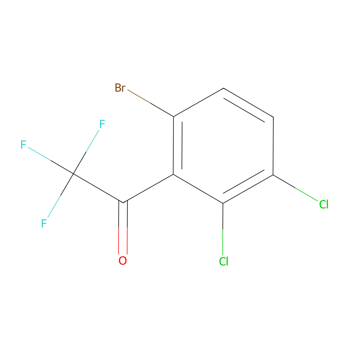 1-(6-Bromo-2,3-dichlorophenyl)-2,2,2-trifluoroethanone molecular structure, CAS 2918896-46-3