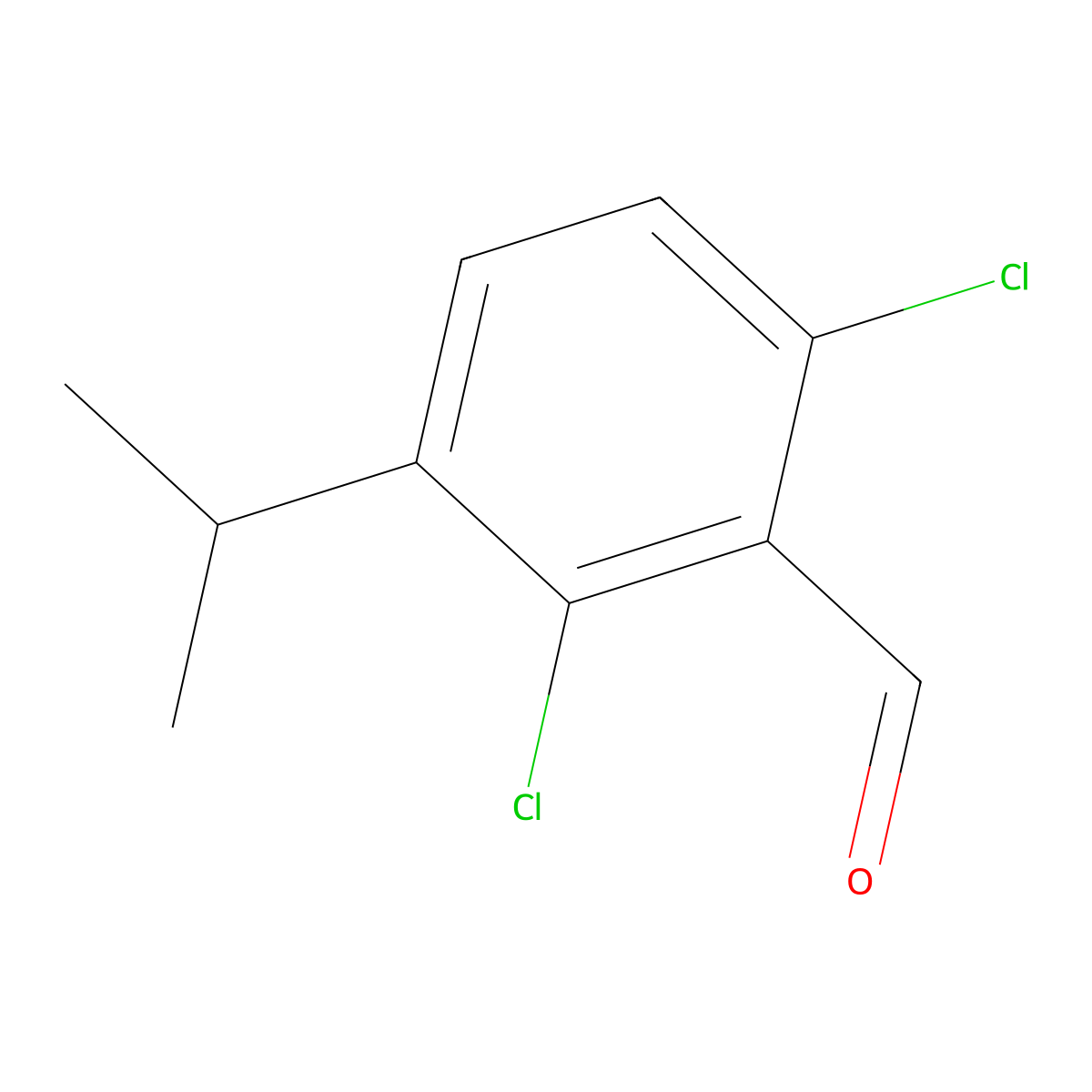 2,6-Dichloro-3-isopropylbenzaldehyde molecular structure, CAS 2918896-71-4