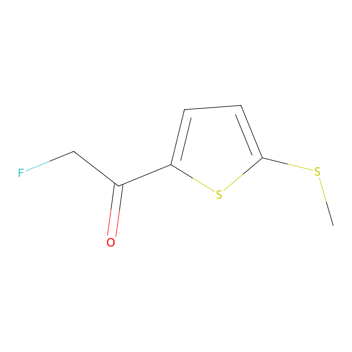 2-Fluoro-1-(5-(methylthio)thiophen-2-yl)ethanone molecular structure, CAS 2918896-85-0