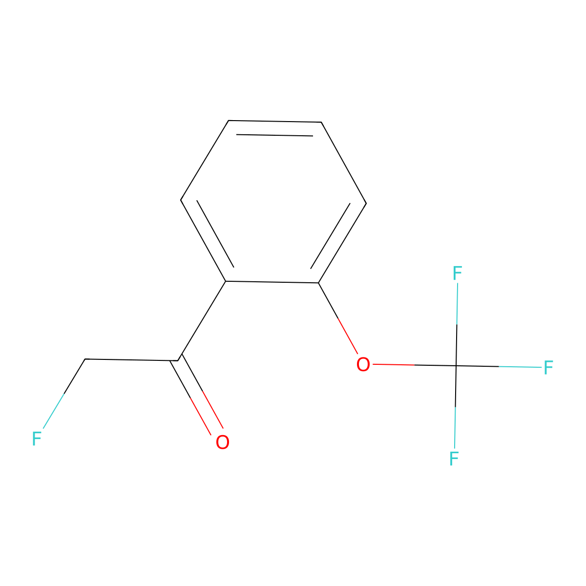 2-Fluoro-1-(2-(trifluoromethoxy)phenyl)ethanone molecular structure, CAS 2918897-15-9
