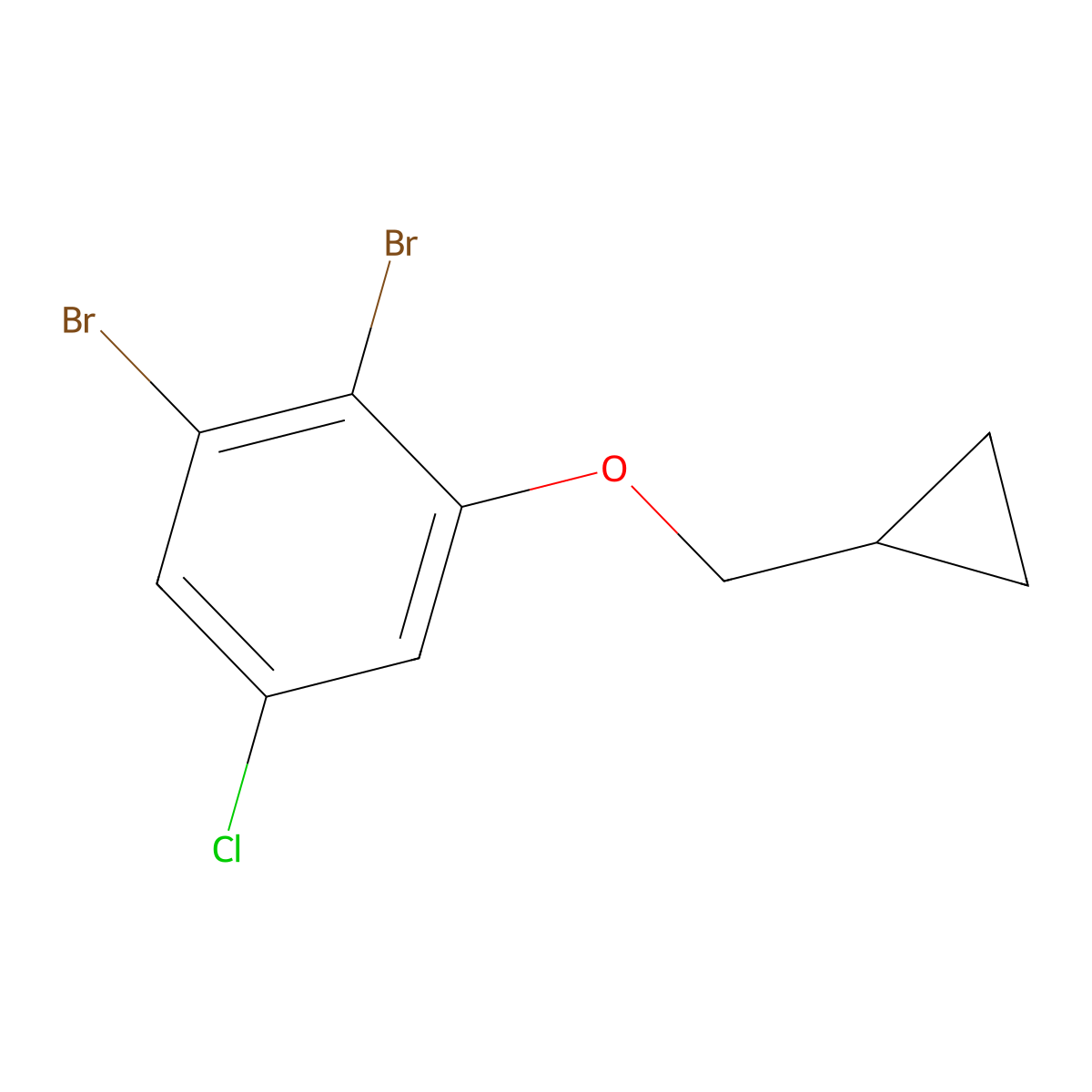 1,2-Dibromo-5-chloro-3-(cyclopropylmethoxy)benZene molecular structure, CAS 2918898-04-9