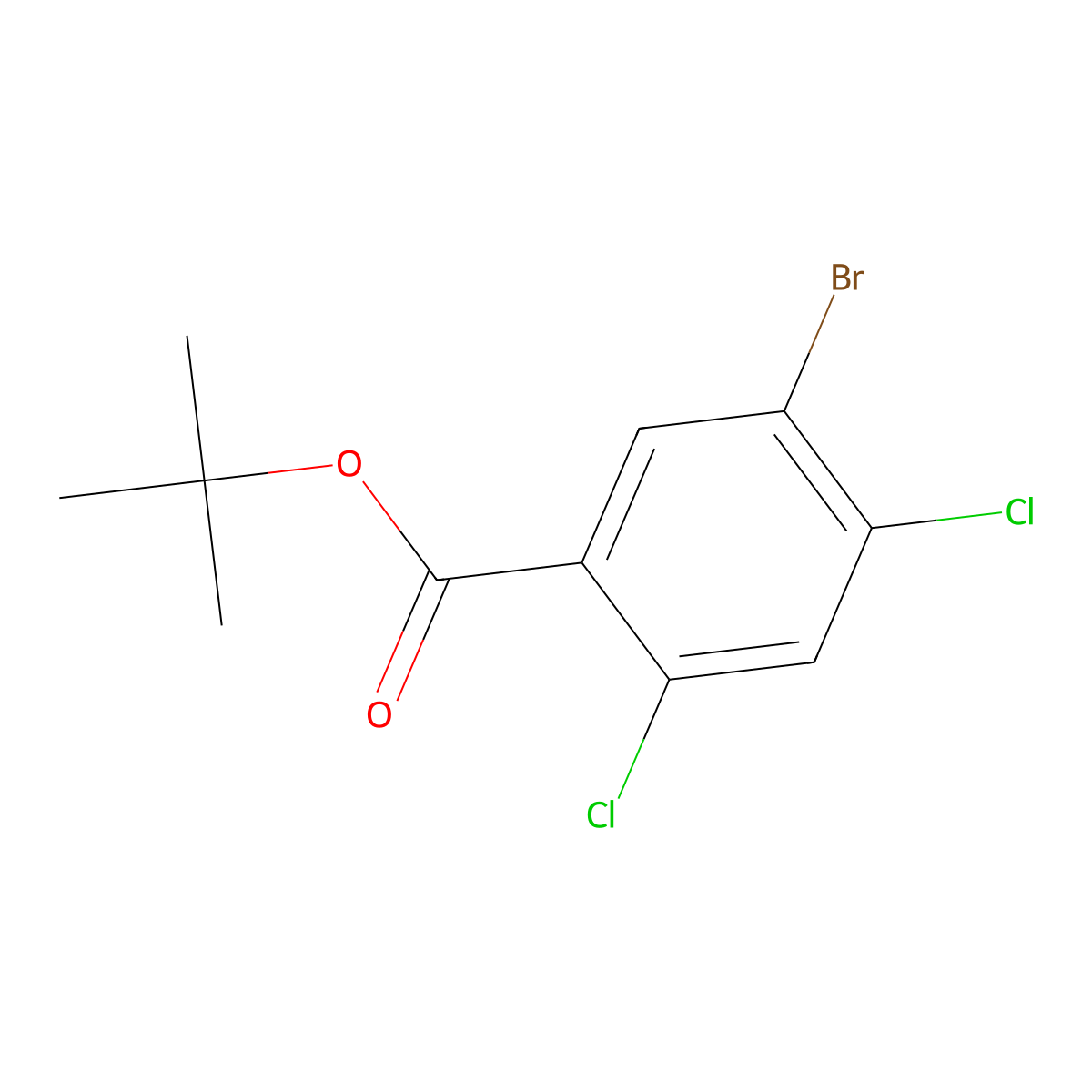 Tert-butyl 5-bromo-2,4-dichlorobenzoate molecular structure, CAS 2918898-58-3
