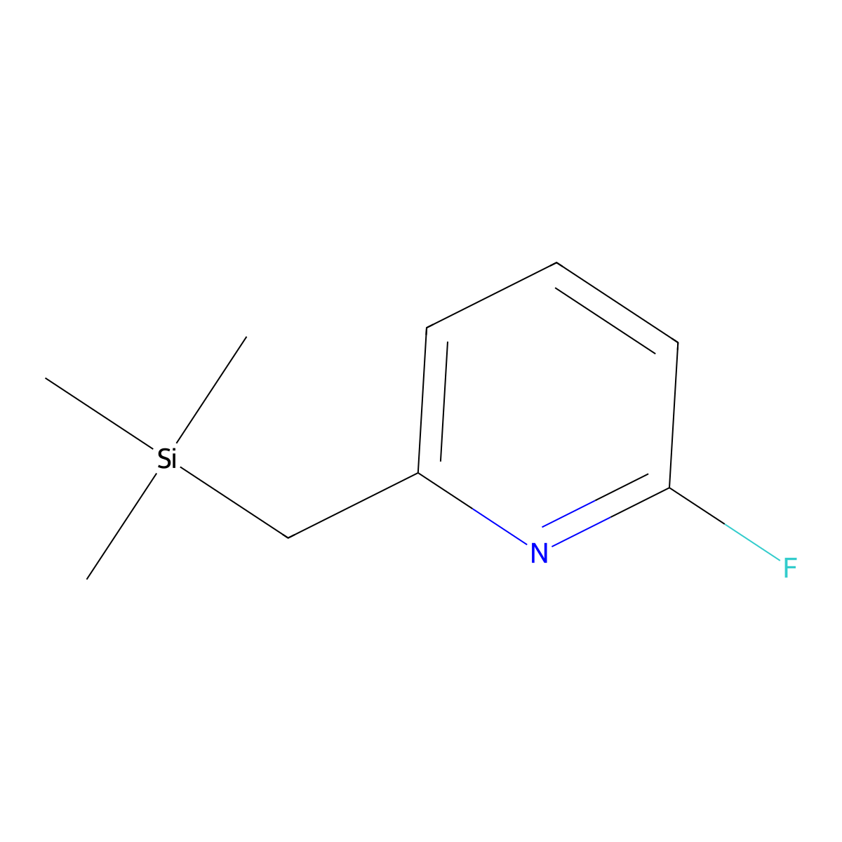 2-Fluoro-6-((trimethylsilyl)methyl)pyridine molecular structure, CAS 2918898-90-3