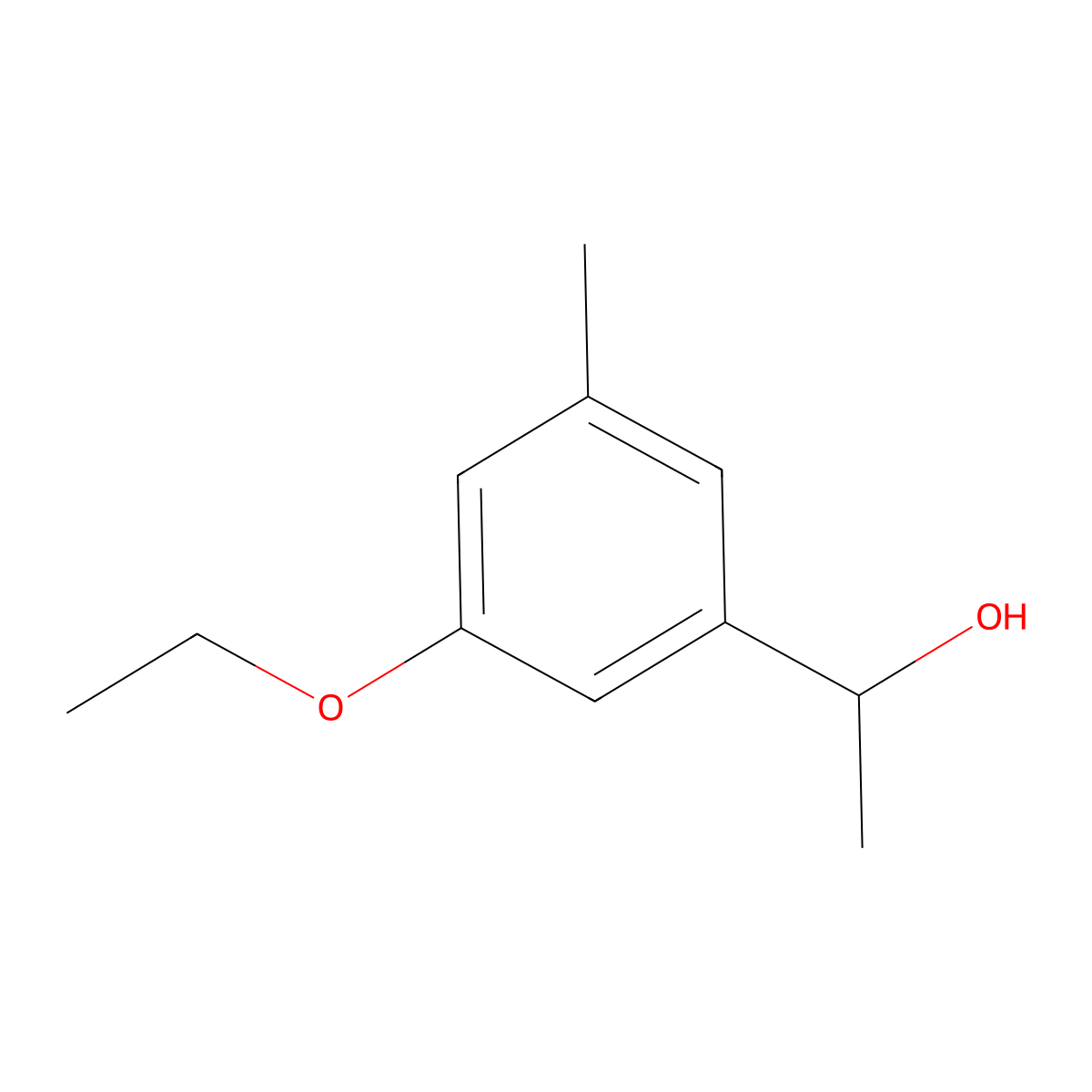 1-(3-Ethoxy-5-methylphenyl)ethanol molecular structure, CAS 2918899-93-9