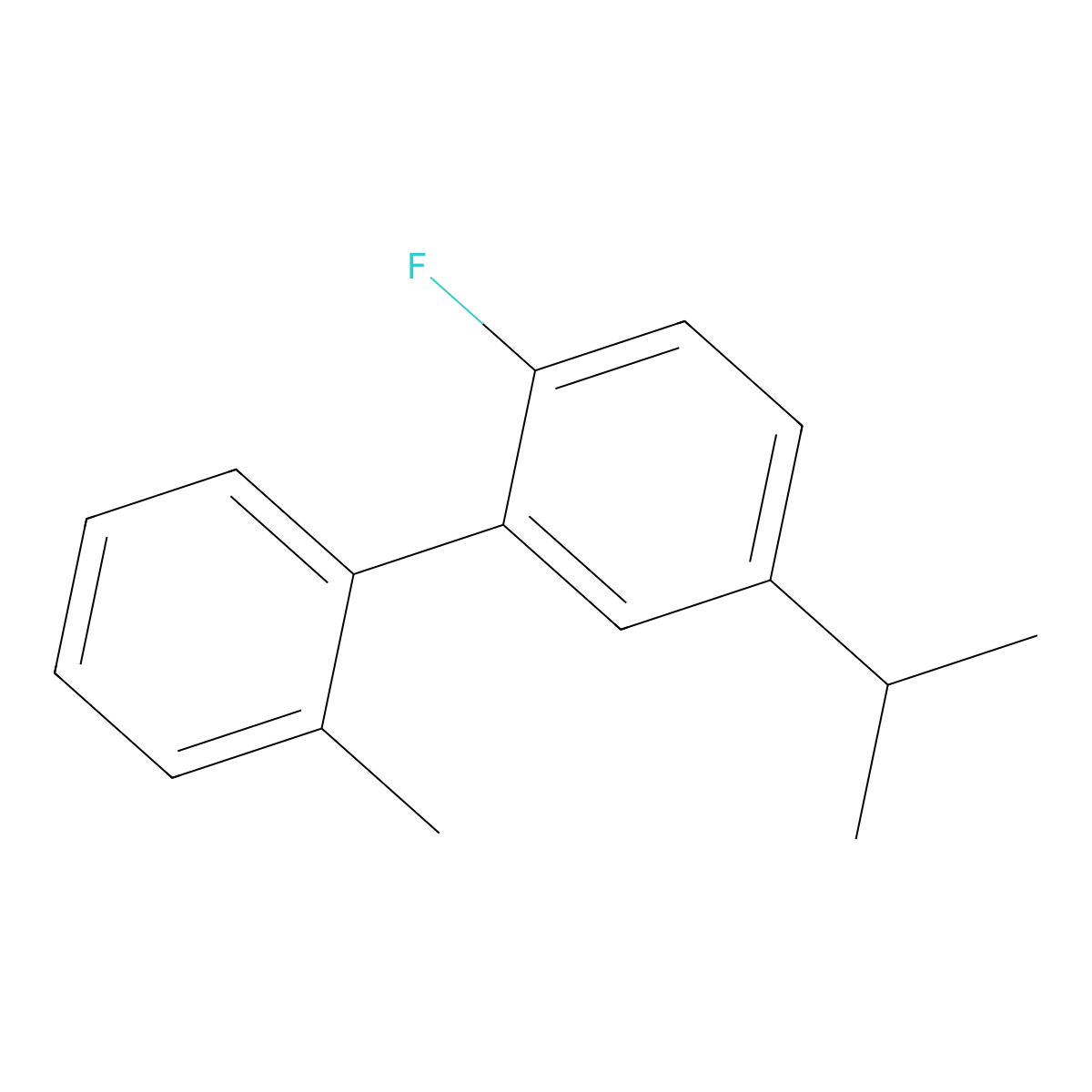 2-Fluoro-5-isopropyl-2'-methyl-1,1'-biphenyl molecular structure, CAS 2918900-11-3