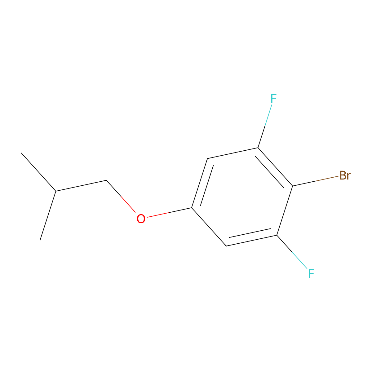 2-Bromo-1,3-difluoro-5-isobutoxybenZene molecular structure, CAS 2918900-35-1
