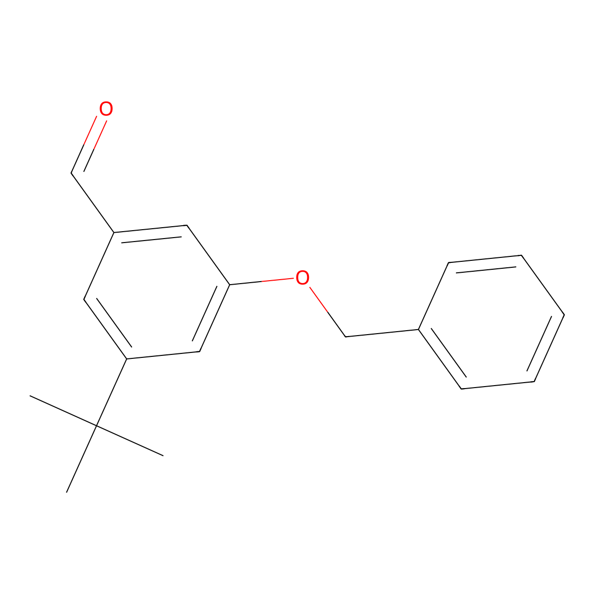 3-(Benzyloxy)-5-(tert-butyl)benzaldehyde molecular structure, CAS 2918900-40-8