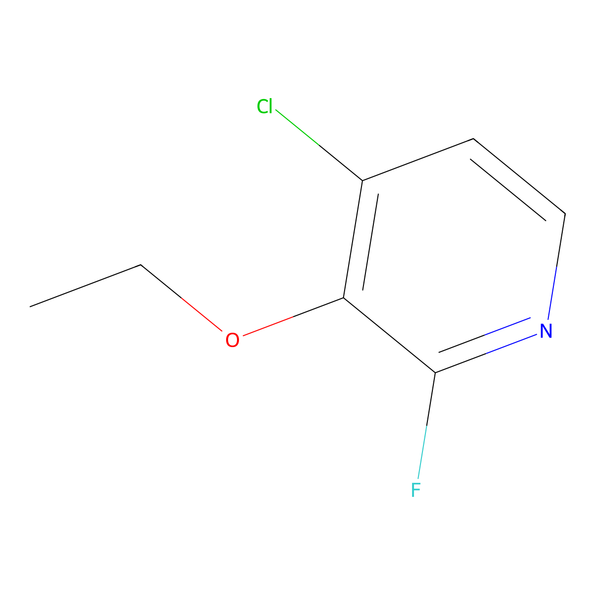 4-Chloro-3-ethoxy-2-fluoropyridine molecular structure, CAS 2918900-82-8