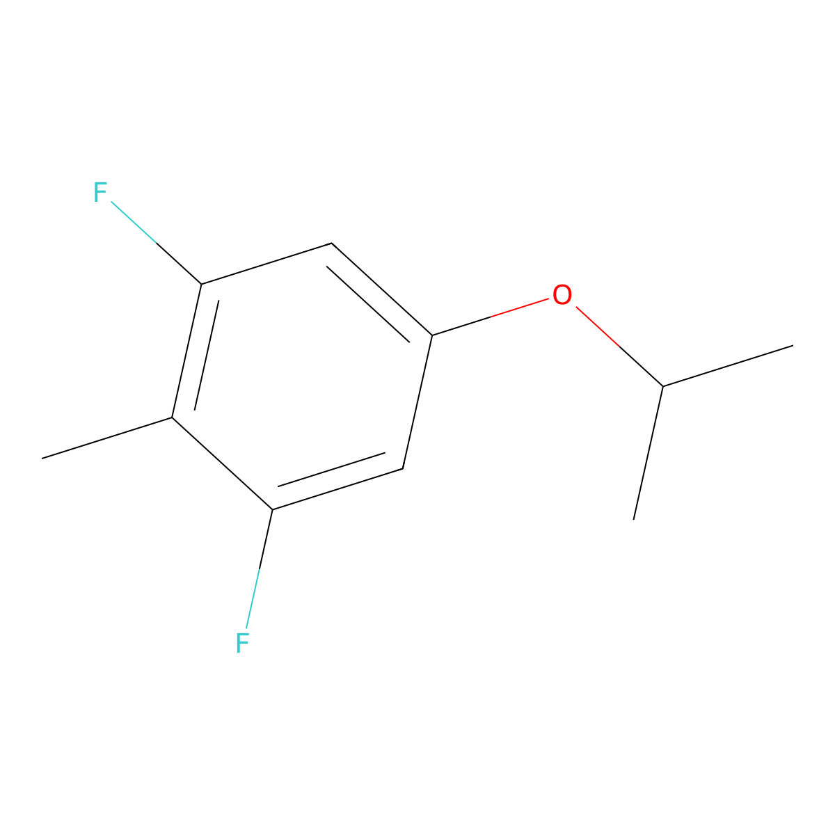 1,3-Difluoro-5-isopropoxy-2-methylbenzene molecular structure, CAS 2918901-05-8