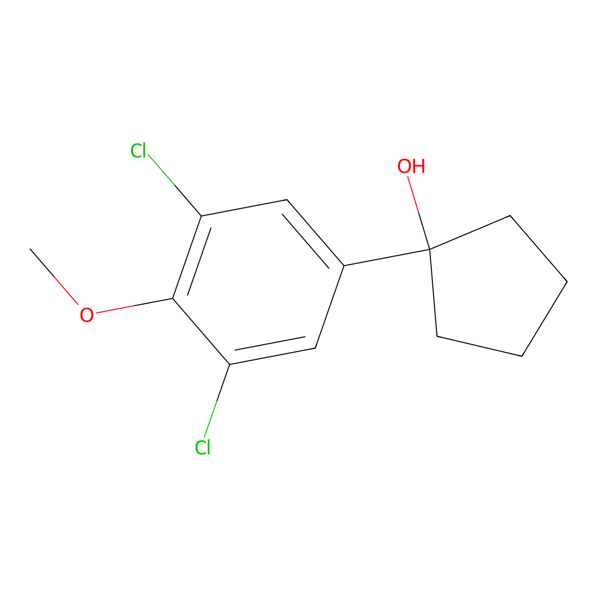 1-(3,5-Dichloro-4-methoxyphenyl)cyclopentanol molecular structure, CAS 2918901-08-1