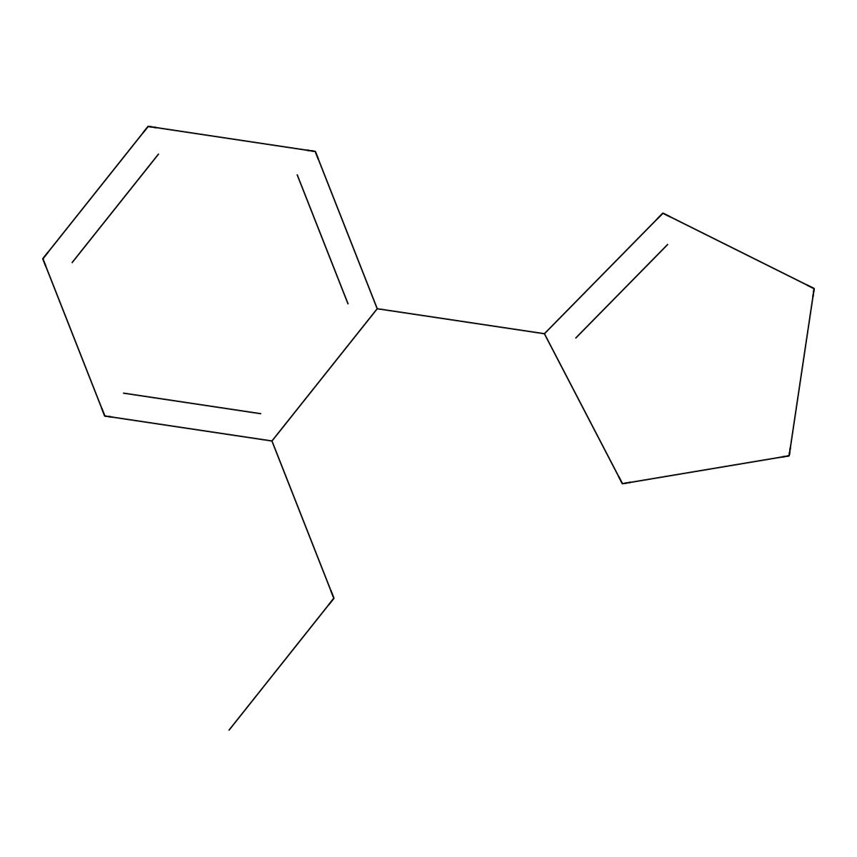 1-(Cyclopent-1-en-1-yl)-2-ethylbenzene molecular structure, CAS 2918901-36-5