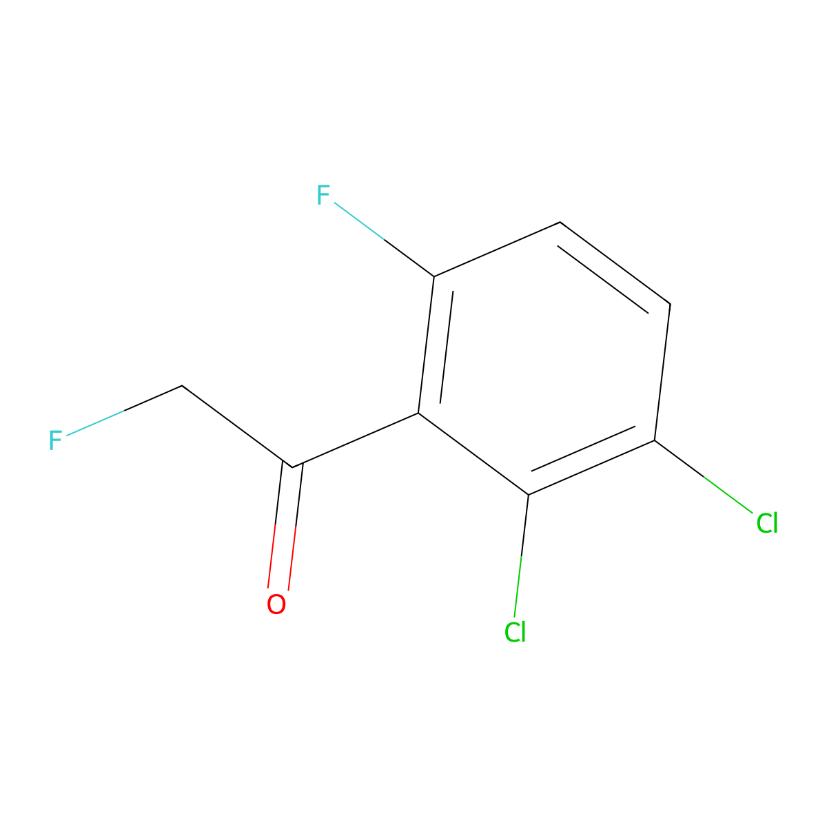 1-(2,3-Dichloro-6-fluorophenyl)-2-fluoroethanone molecular structure, CAS 2918901-93-4