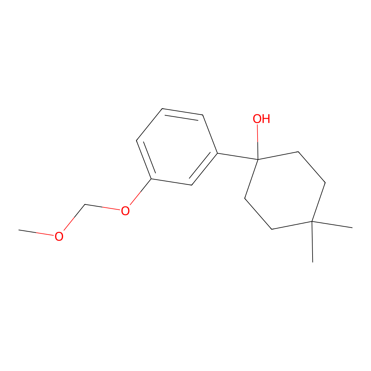 1-(3-(Methoxymethoxy)phenyl)-4,4-dimethylcyclohexanol molecular structure, CAS 2918902-89-1