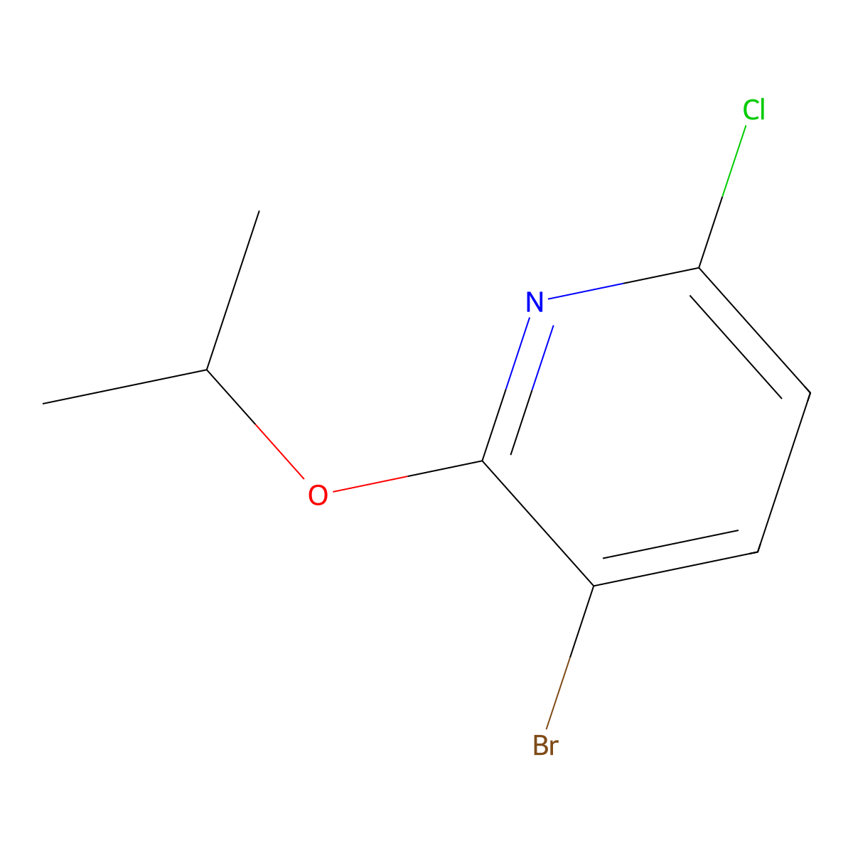 3-Bromo-6-chloro-2-isopropoxypyridine molecular structure, CAS 2918903-41-8
