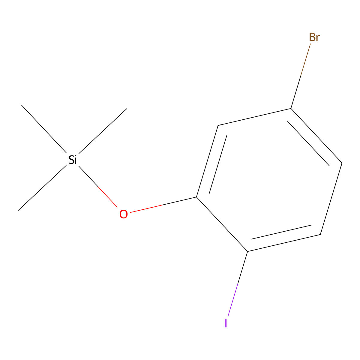 (5-Bromo-2-iodophenoxy)trimethylsilane molecular structure, CAS 2918903-43-0