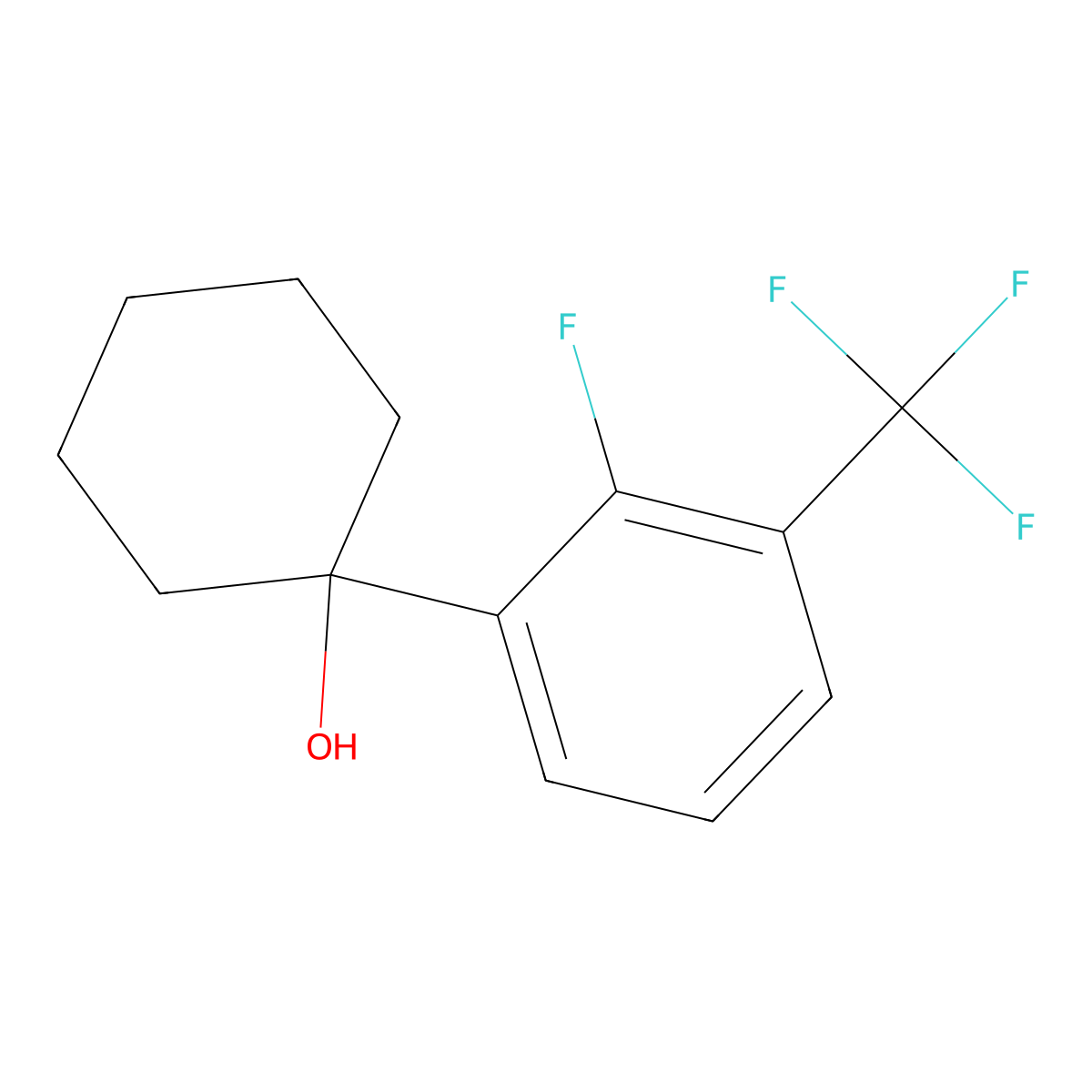 1-(2-Fluoro-3-(trifluoromethyl)phenyl)cyclohexanol molecular structure, CAS 2918903-74-7