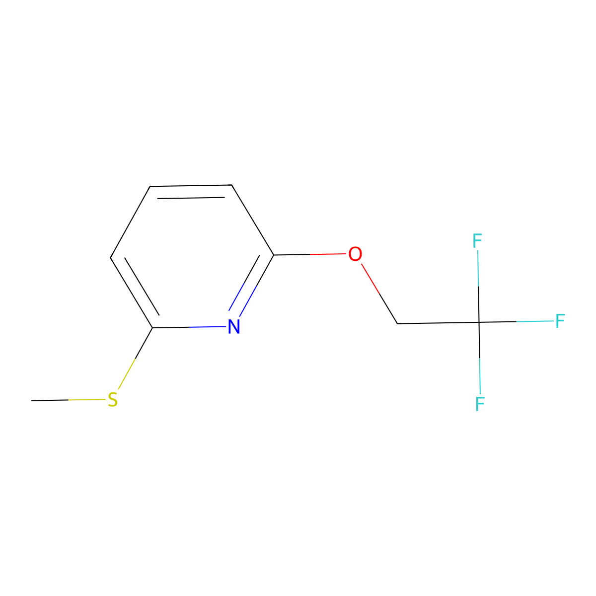 2-(Methylthio)-6-(2,2,2-trifluoroethoxy)pyridine molecular structure, CAS 2918904-12-6
