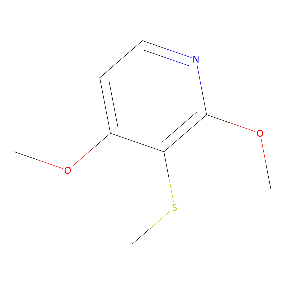 2,4-Dimethoxy-3-(methylthio)pyridine molecular structure, CAS 2918904-15-9