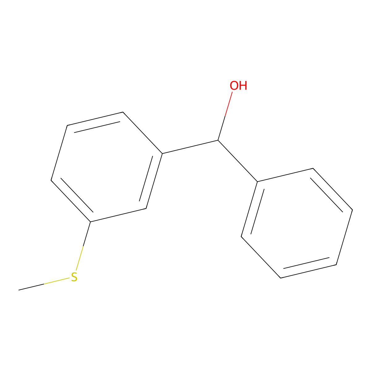 (3-(Methylthio)phenyl)(phenyl)methanol molecular structure, CAS 2918904-30-8