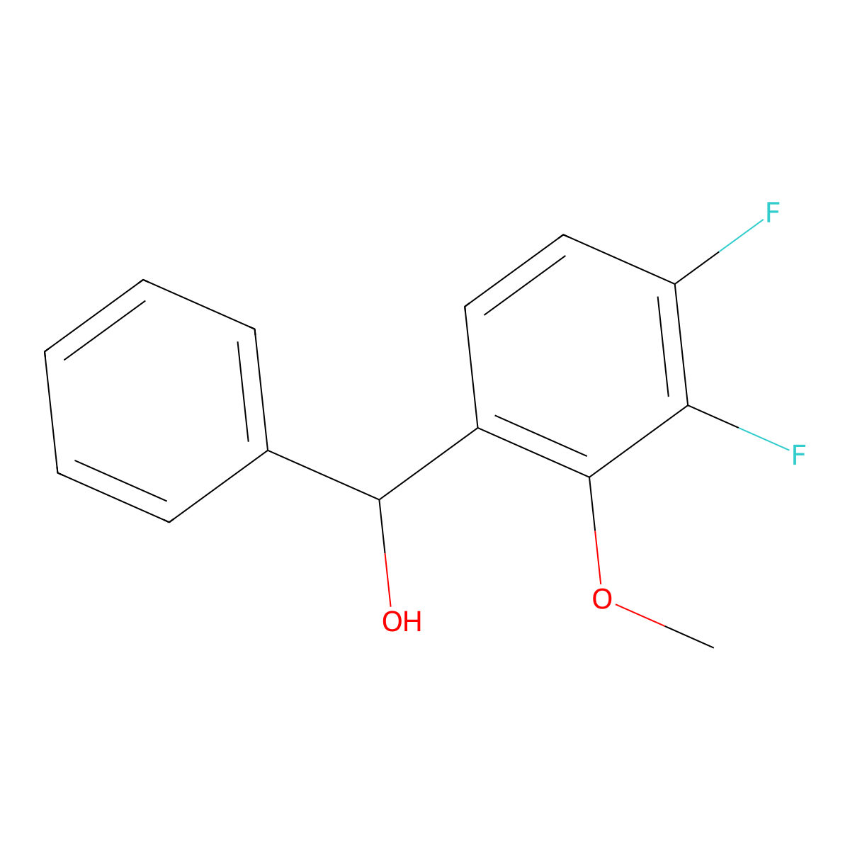 (3,4-Difluoro-2-methoxyphenyl)(phenyl)methanol molecular structure, CAS 2918904-39-7