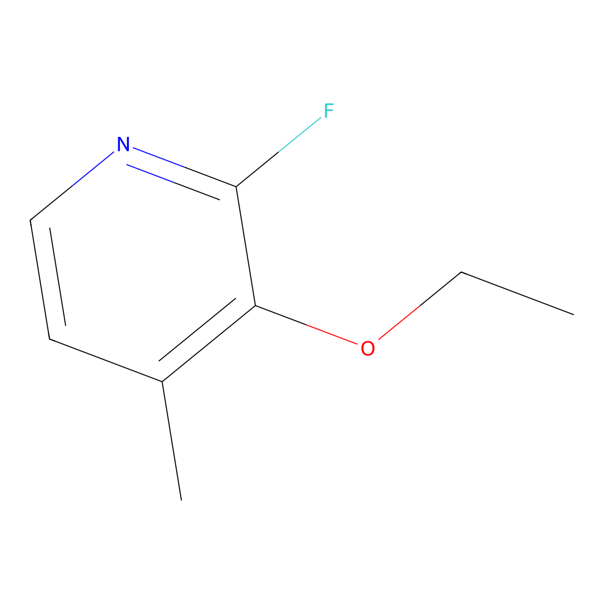 3-Ethoxy-2-fluoro-4-methylpyridine molecular structure, CAS 2918904-92-2