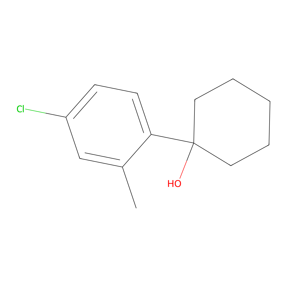 1-(4-Chloro-2-methylphenyl)cyclohexanol molecular structure, CAS 2918905-25-4
