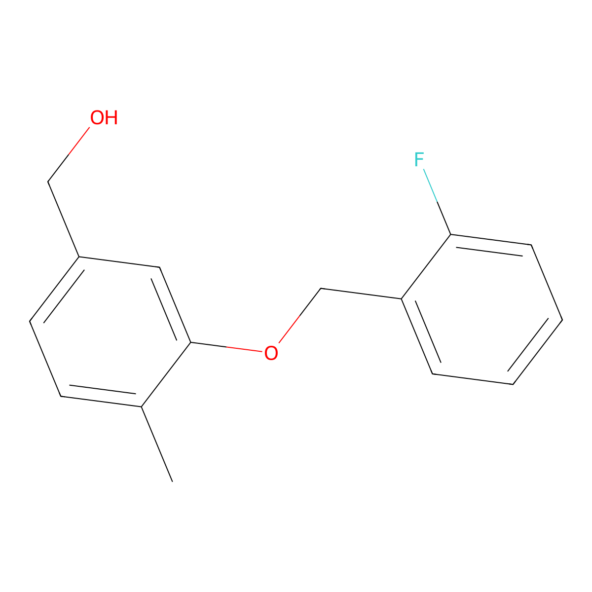 (3-((2-Fluorobenzyl)oxy)-4-methylphenyl)methanol molecular structure, CAS 2918905-89-0