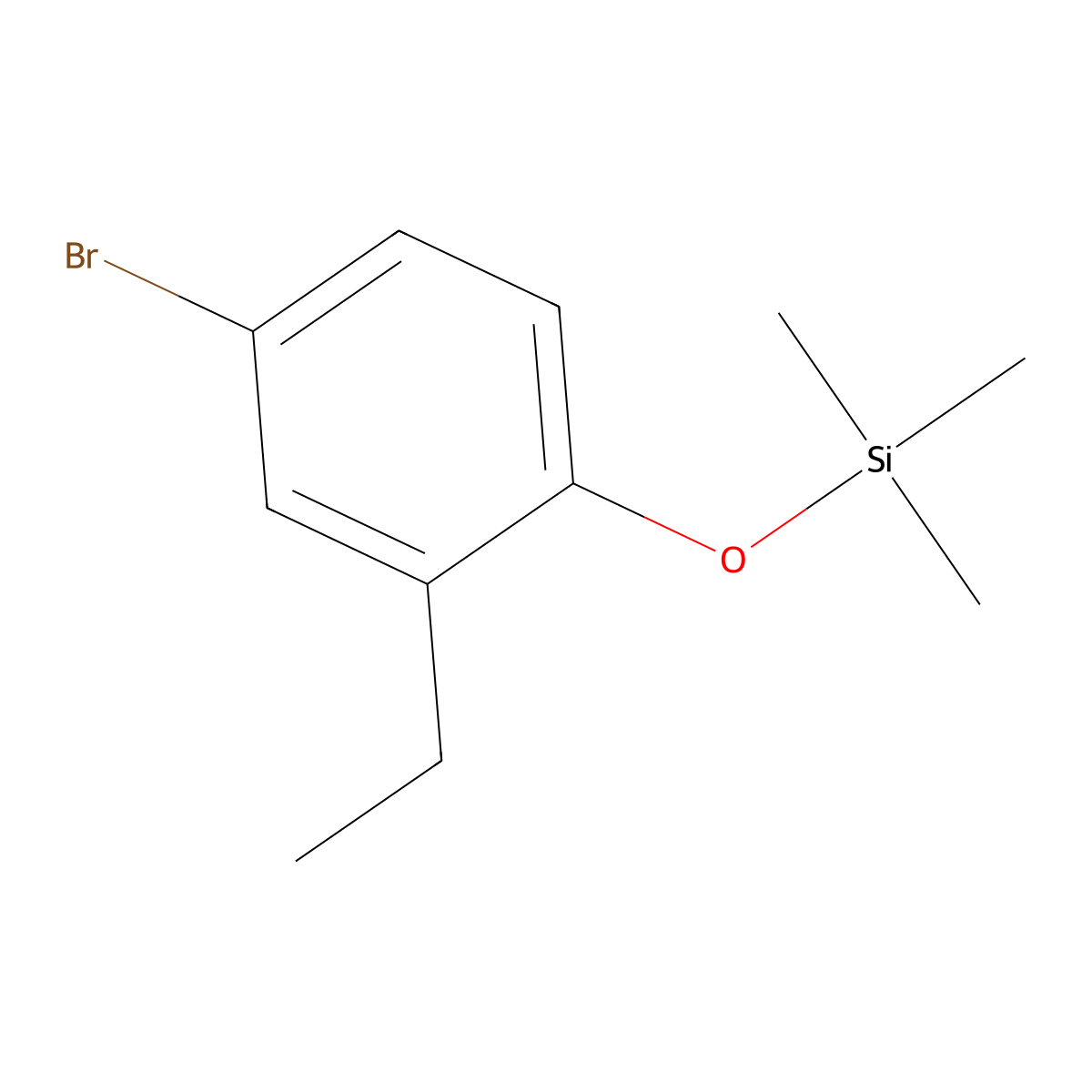 (4-Bromo-2-ethylphenoxy)trimethylsilane molecular structure, CAS 2918906-44-0