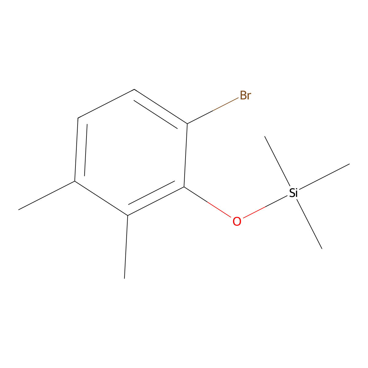 (6-Bromo-2,3-dimethylphenoxy)trimethylsilane molecular structure, CAS 2918906-74-6