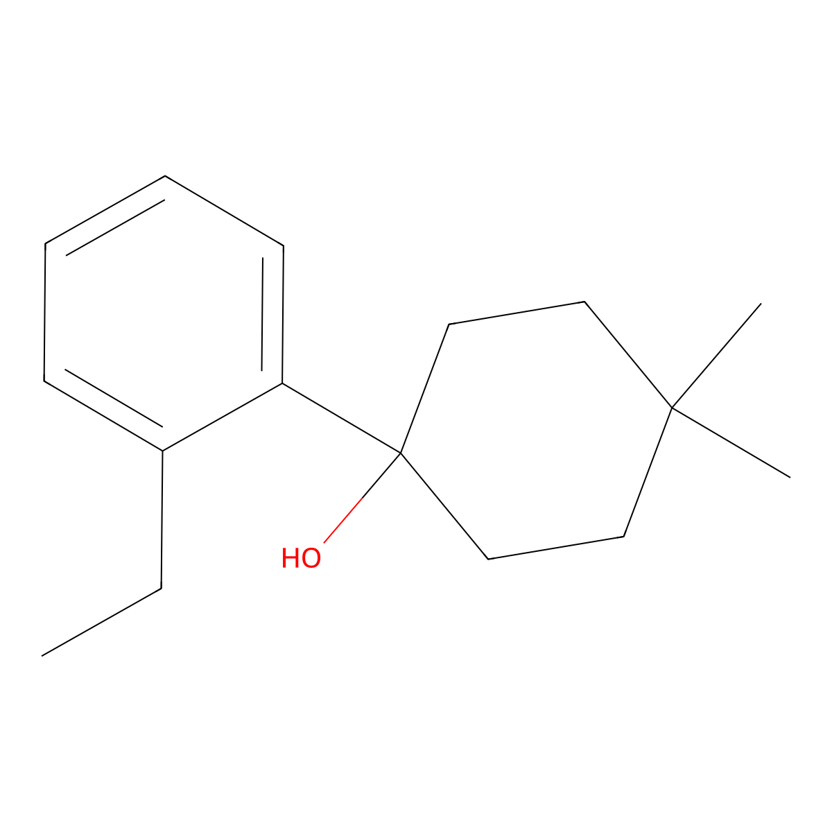 1-(2-Ethylphenyl)-4,4-dimethylcyclohexanol molecular structure, CAS 2918907-71-6